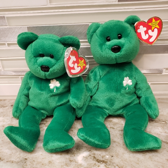 Erin RareBear TY Beanie Baby with errors